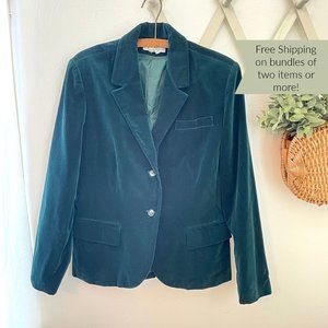 Vintage Blazer Green Velvet Sz Medium